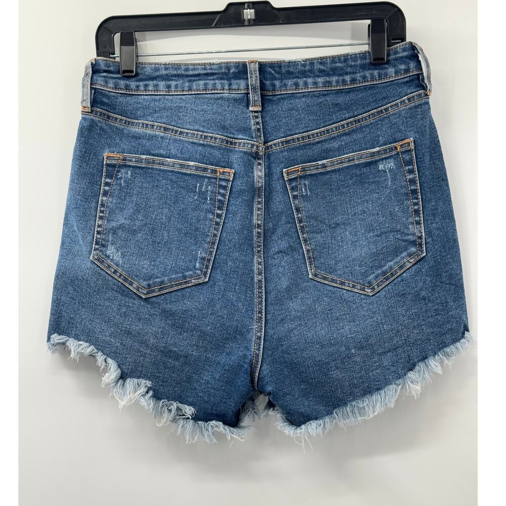 Free People X We The Free CRVY Vintage High Rise Denim Distressed Shorts‎ Sz 29 - Picture 2 of 5
